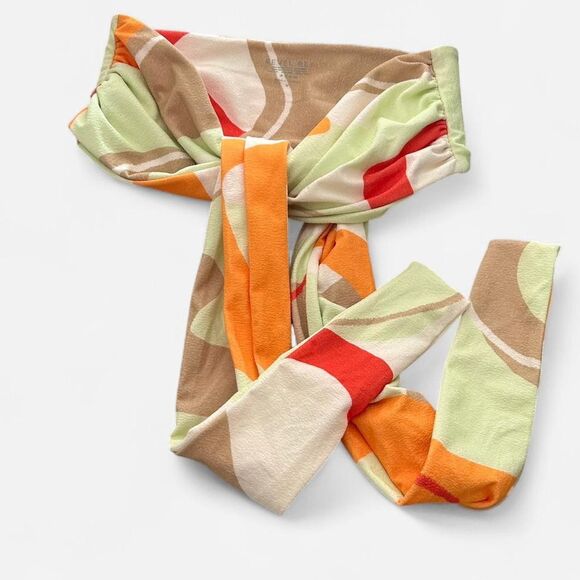 Revel Rey Simone Wrap Halter Bikini Top Coastal Cowgirl Resort Core M NEW - Picture 4 of 6